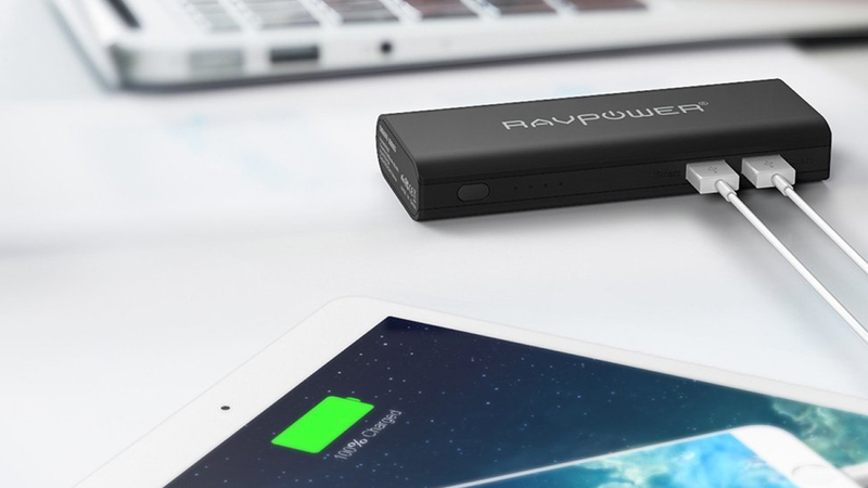 RAVPower 10400mAh Power Bank, $16 with code K8KJZZW2